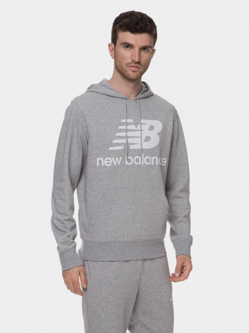 Худі New Balance Essentials Stacked Logo модель MT03558AG Фото