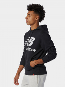 Худи New Balance Essentials Stacked Logo модель MT03558BK Фото