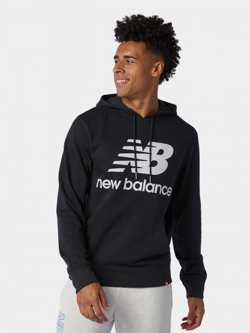Худі New Balance Essentials Stacked Logo модель MT03558BK Фото