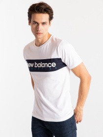 Футболки і поло New Balance  Athletics Linear модель MT11548WT Фото