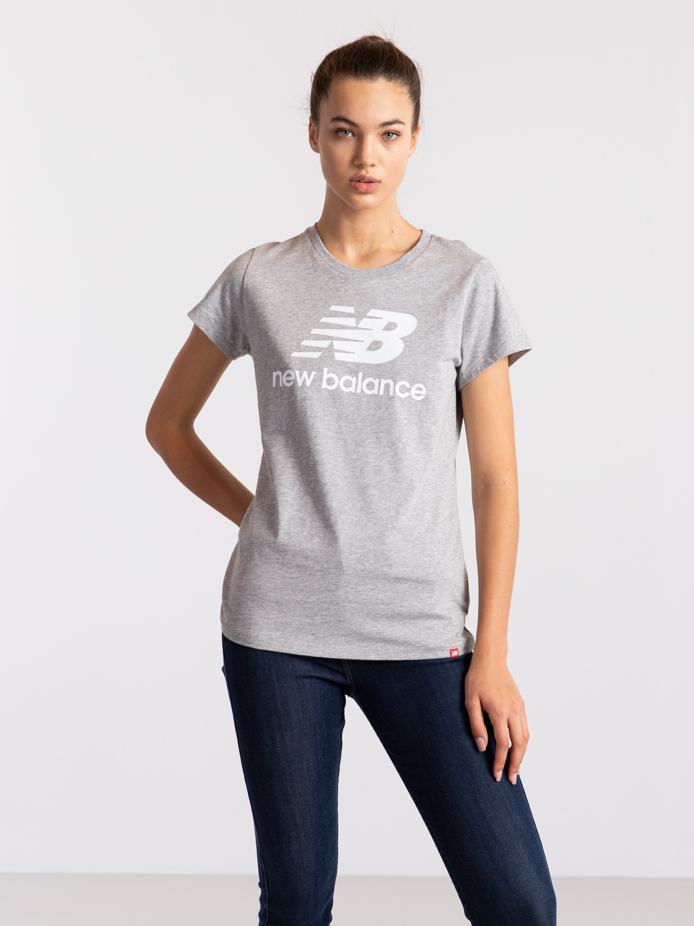 Футболка New Balance Essentials Slacked Logo модель WT91546AG Фото