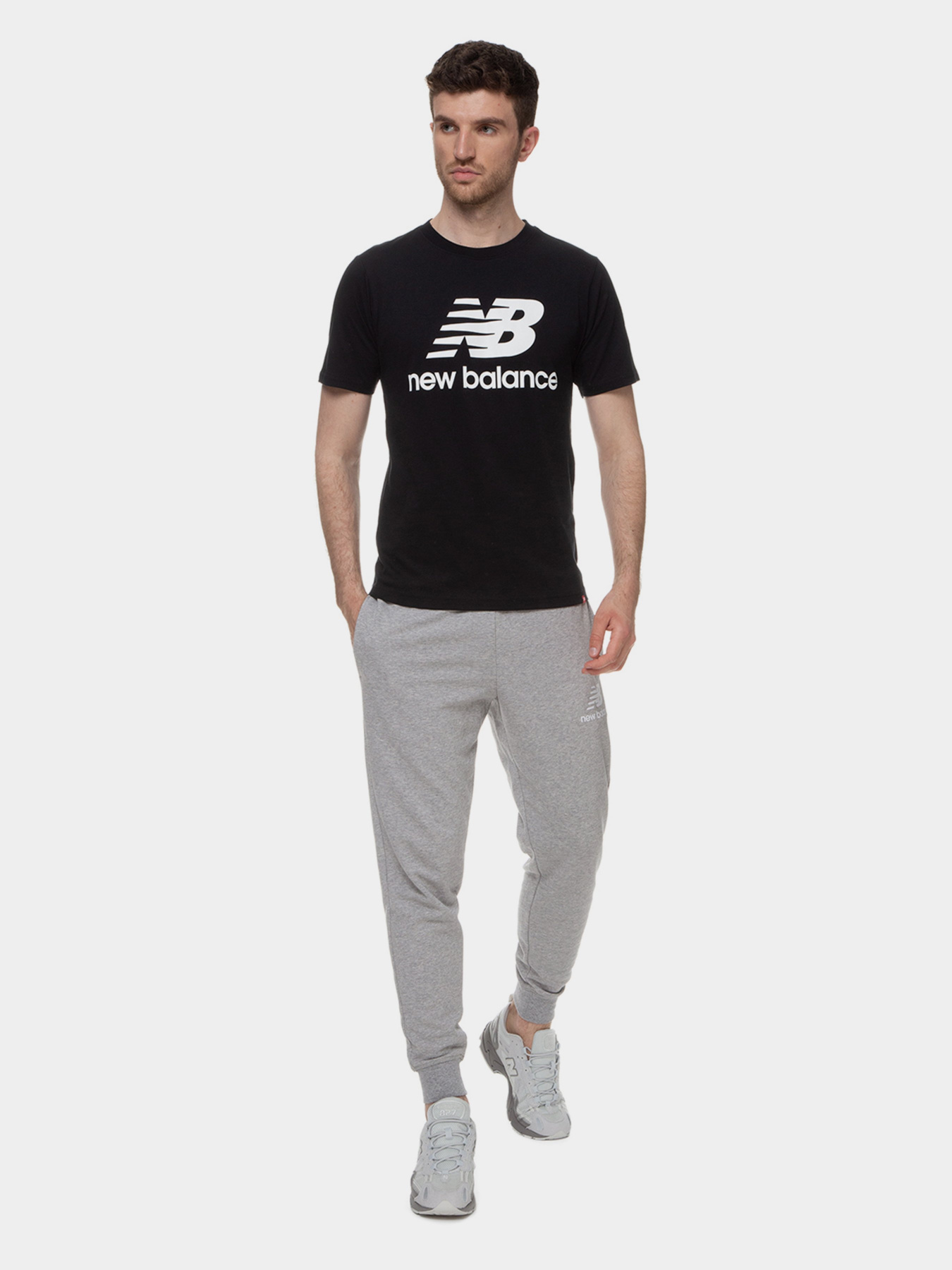 Футболка New Balance Essentials Stacked Logo модель MT01575BK Фото