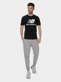 Футболка New Balance Essentials Stacked Logo модель MT01575BK Фото