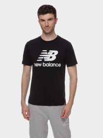 Футболка New Balance Essentials Stacked Logo модель MT01575BK Фото