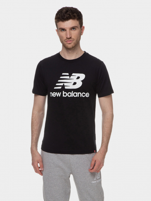 Футболка New Balance Essentials Stacked Logo модель MT01575BK Фото