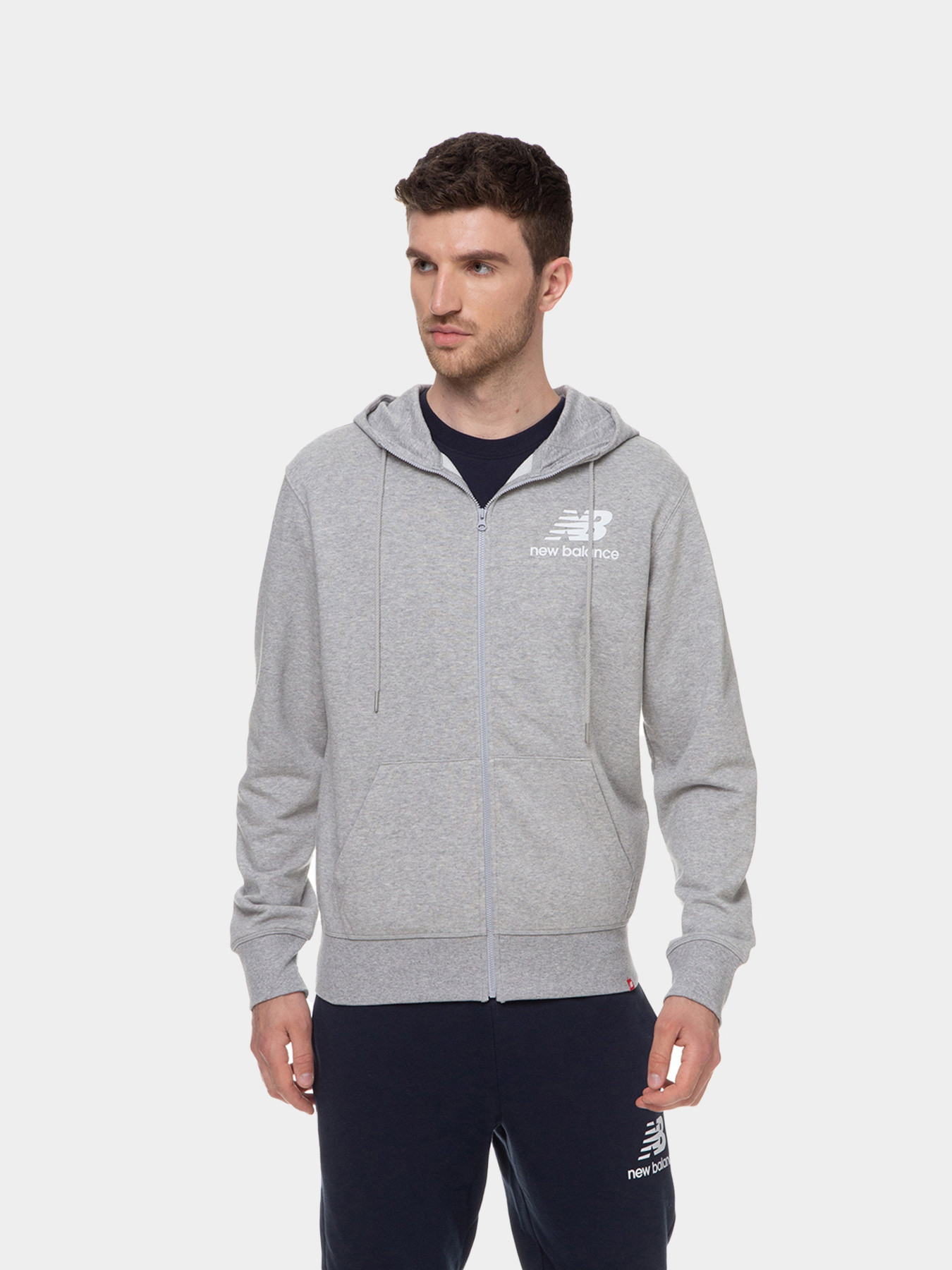 Кофта спортивная New Balance Essentials Stacked Full Zip модель MJ03558AG Фото