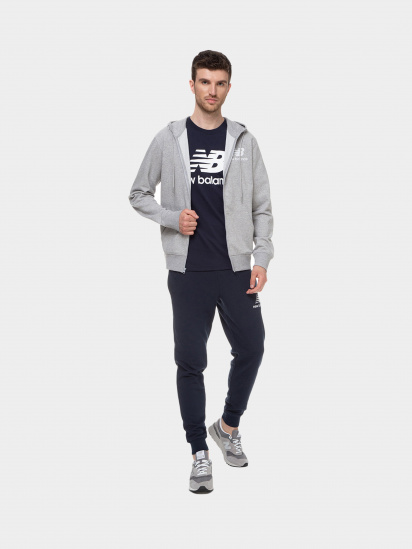 Кофта спортивна New Balance Essentials Stacked Full Zip модель MJ03558AG — фото - INTERTOP