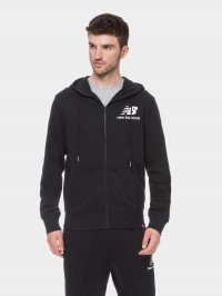 Чорний - Кофта спортивна New Balance Essentials Stacked Full Zip