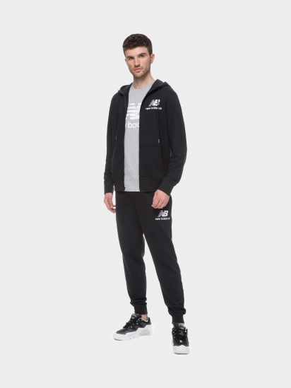 Кофта спортивна New Balance Essentials Stacked Full Zip модель MJ03558BK — фото - INTERTOP