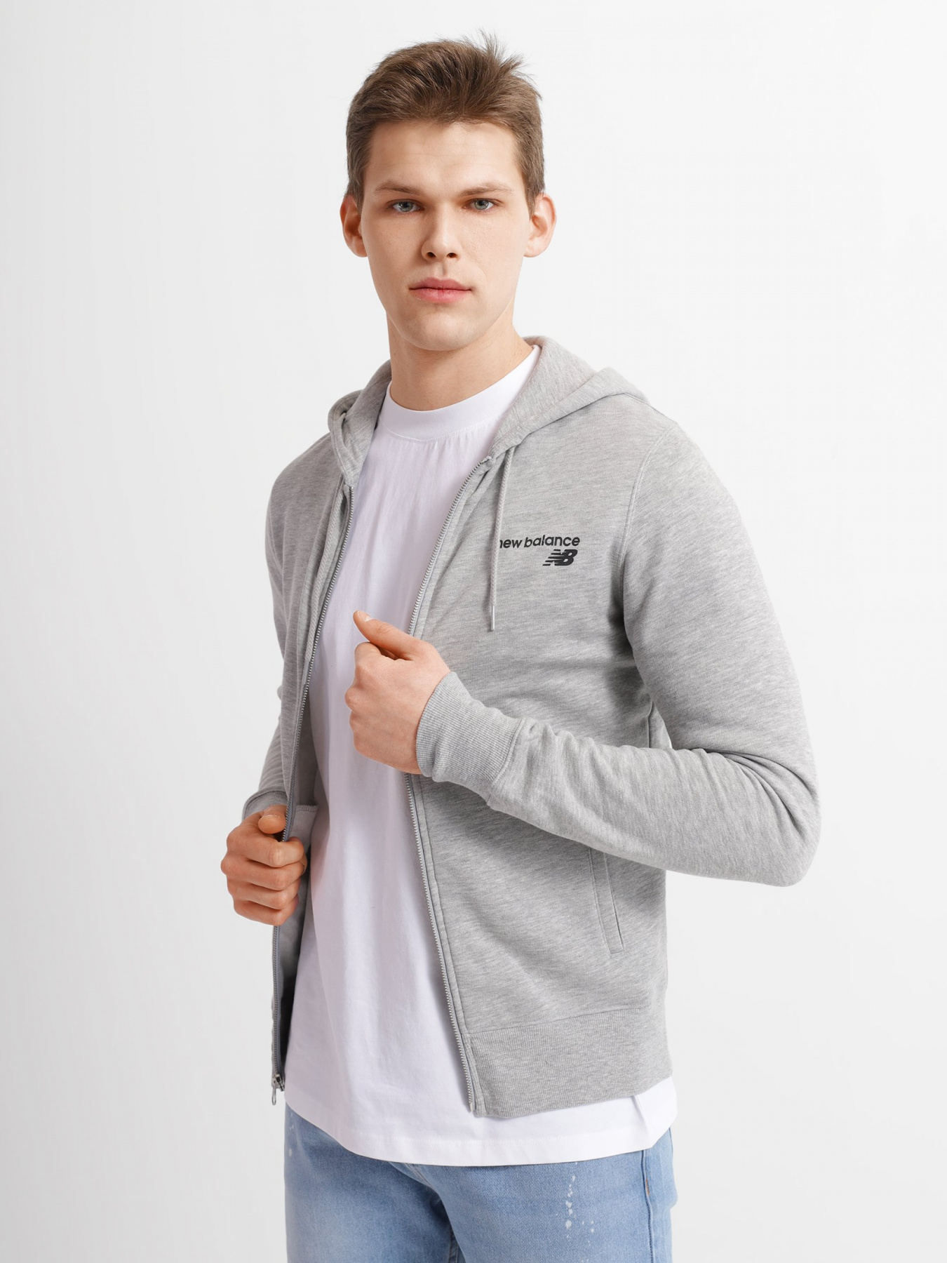 Кофта спортивная New Balance Classic Core FZ модель MJ03907AG Фото