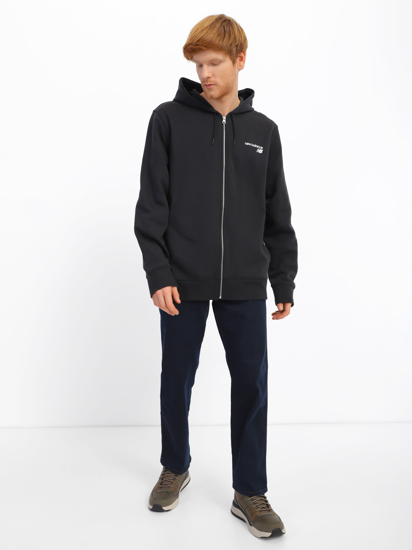 Кофта спортивная New Balance Classic CF FZ модель MJ03907BK Фото