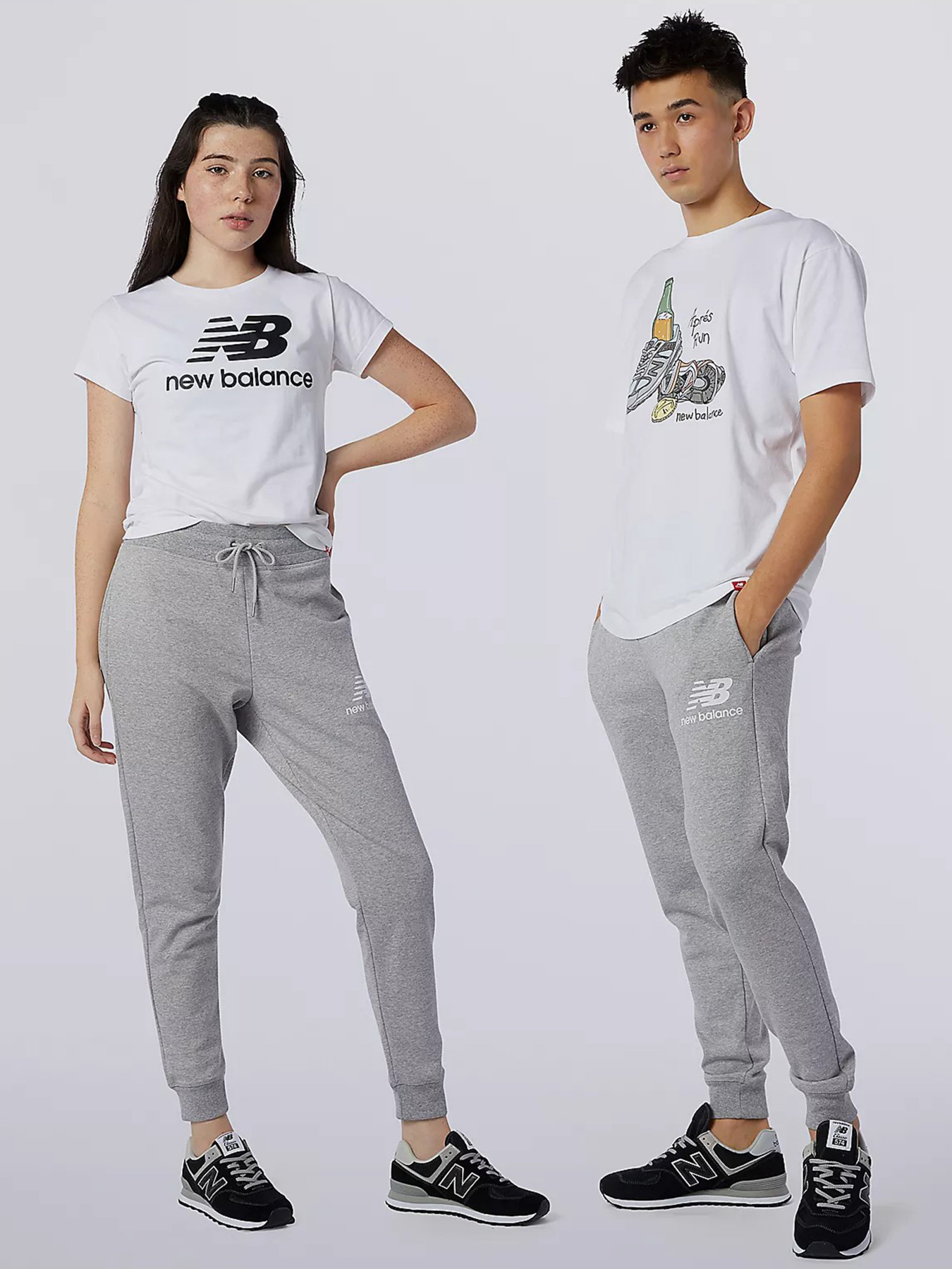Штаны спортивные New Balance Essential Stack Logo модель MP11507AG Фото