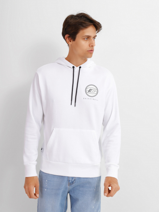 Худи New Balance Hoops Essential модель MT13585WT Фото