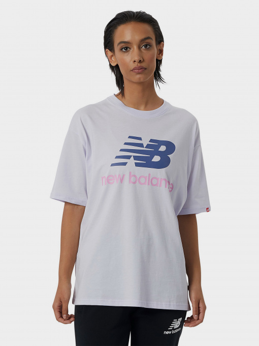 Спортивна футболка New Balance Essentials Stacked Logo модель WT03519LIA Фото