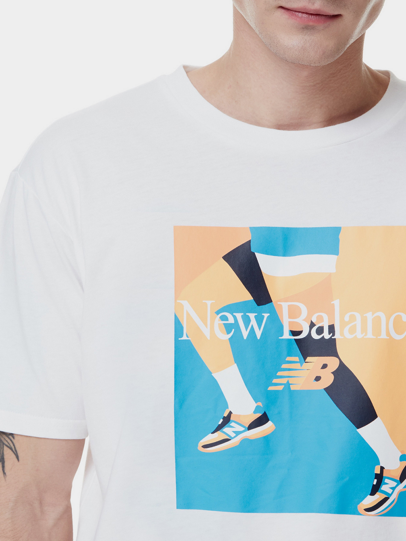 Футболка New Balance Essentials Good Vibes Run модель MT21516WT Фото