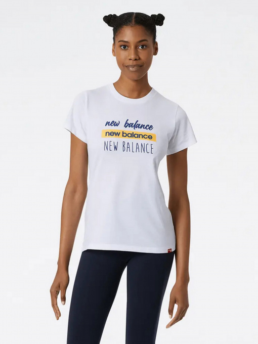 Футболка спортивная New Balance Sport Script Repeat модель WT21802WT Фото