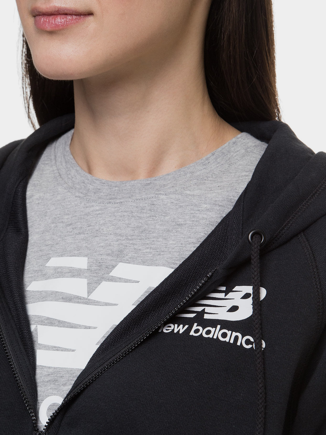 Спортивна кофта New Balance NB Essentials FZ Hoodie модель WJ03530BK Фото