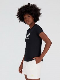 Футболка New Balance  Essentials Stacked Logo модель WT31546BK Фото