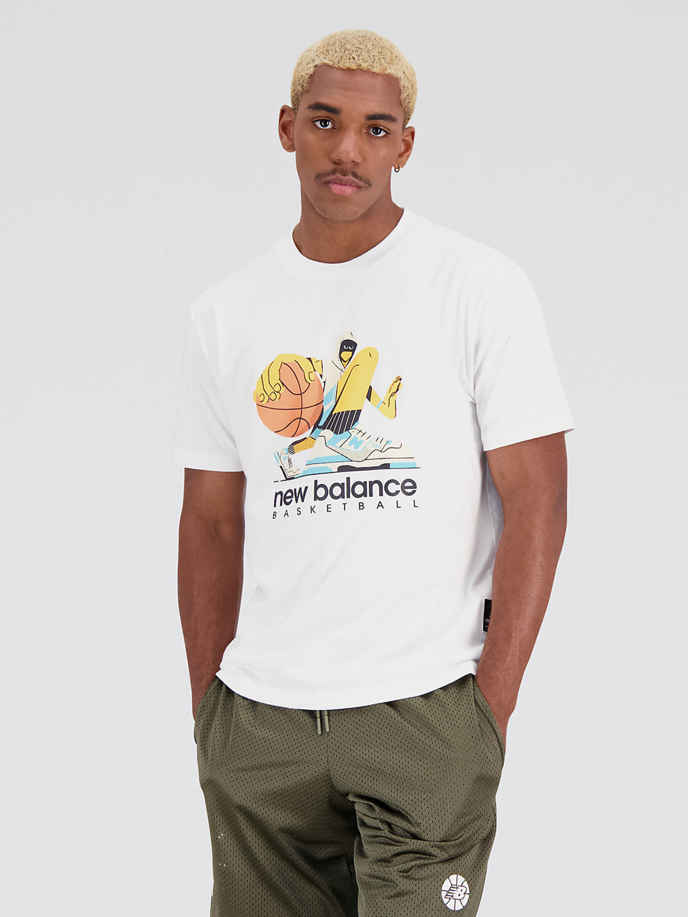 Футболка New Balance Hoops Cotton модель MT31589WT Фото