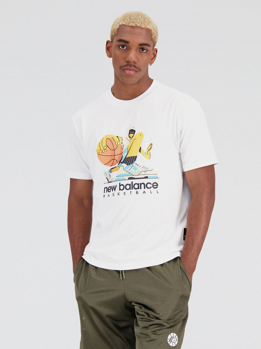 Футболка New Balance Hoops Cotton модель MT31589WT Фото