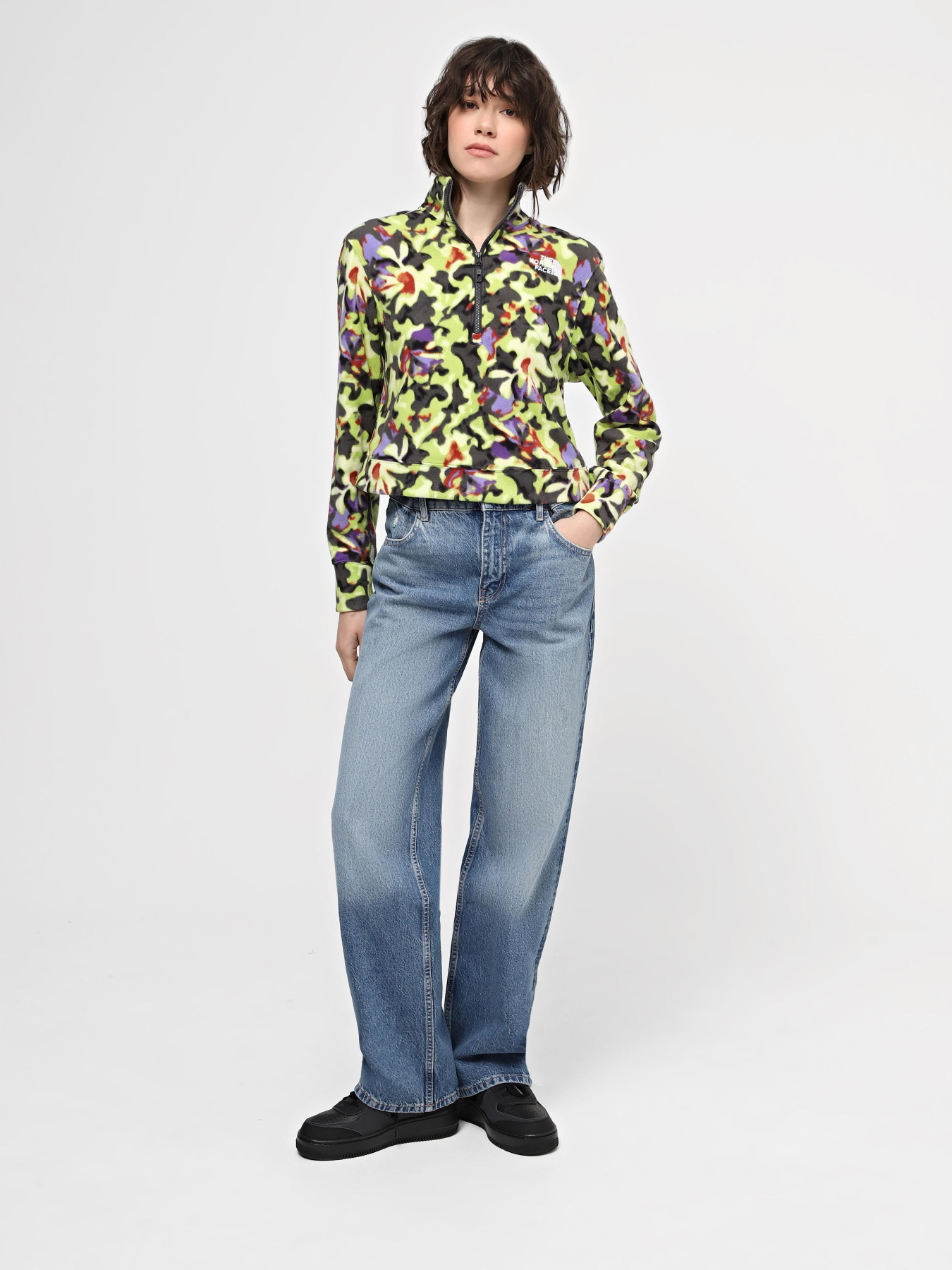 Кофта The North Face W 100 Glacier Printed Half Zip модель NF0A8593RYI1 Фото