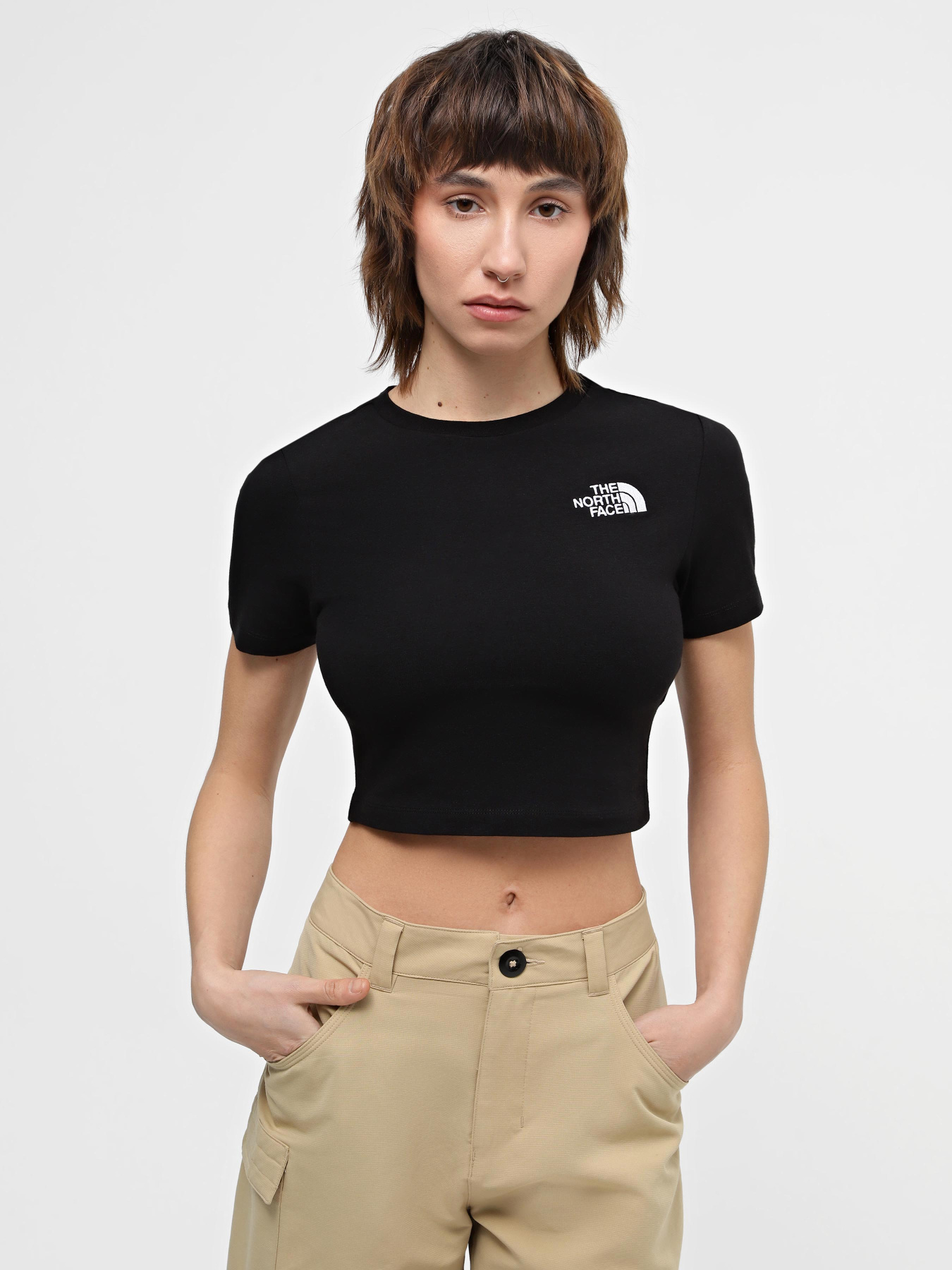 Футболка The North Face Essential Cropped Slim модель NF0A55AOJK31 Футболка The North Face Essential Cropped Slim модель NF0A55AOJK31 Фото