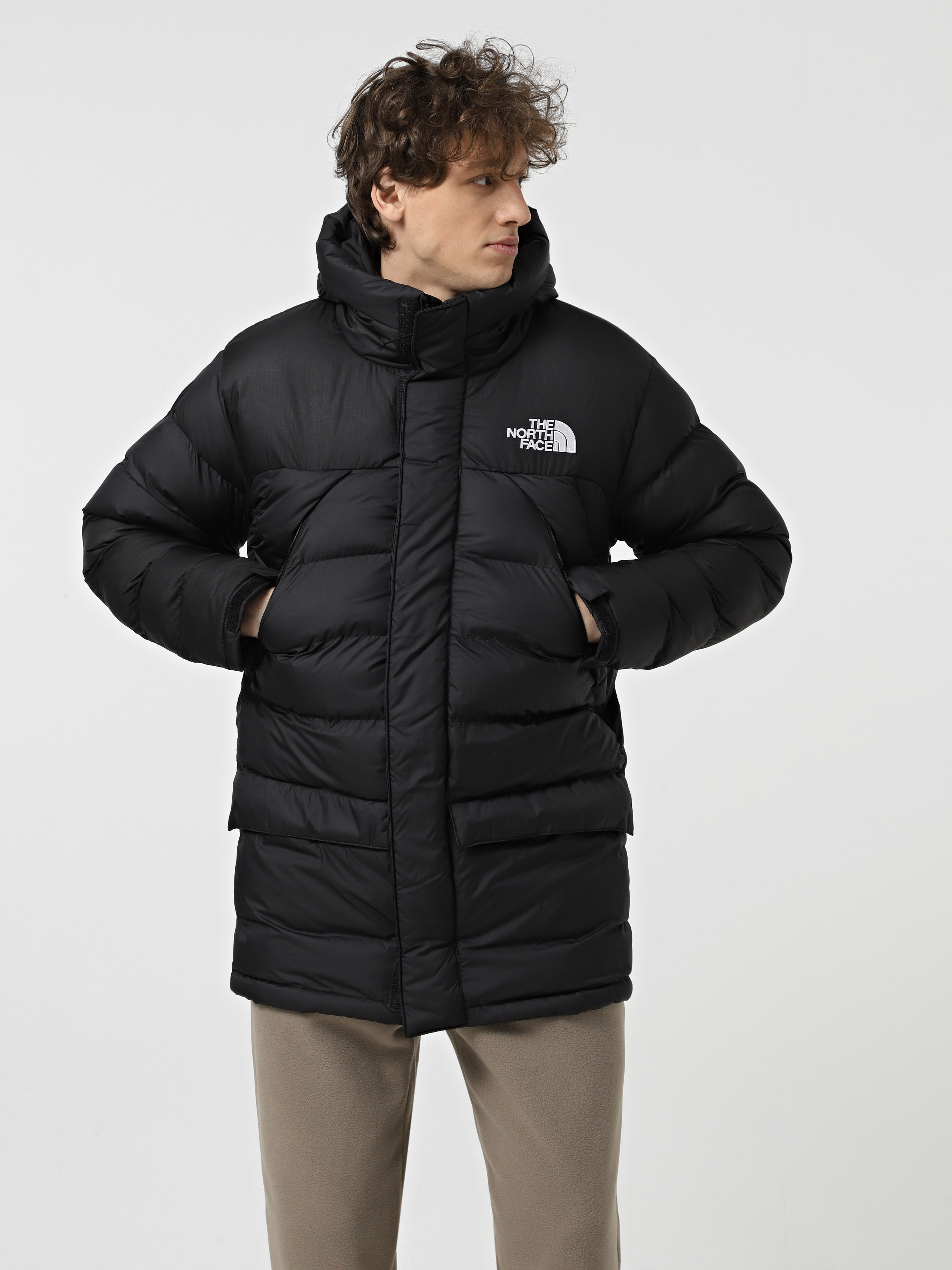 Чоловіча Зимова куртка The North Face Monterosa Insulated (N6399) колір чорний, матеріал поліестер