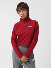 Бордовий - Кофта The North Face 100 Glacier Cropped 1/4 Zip Fleece