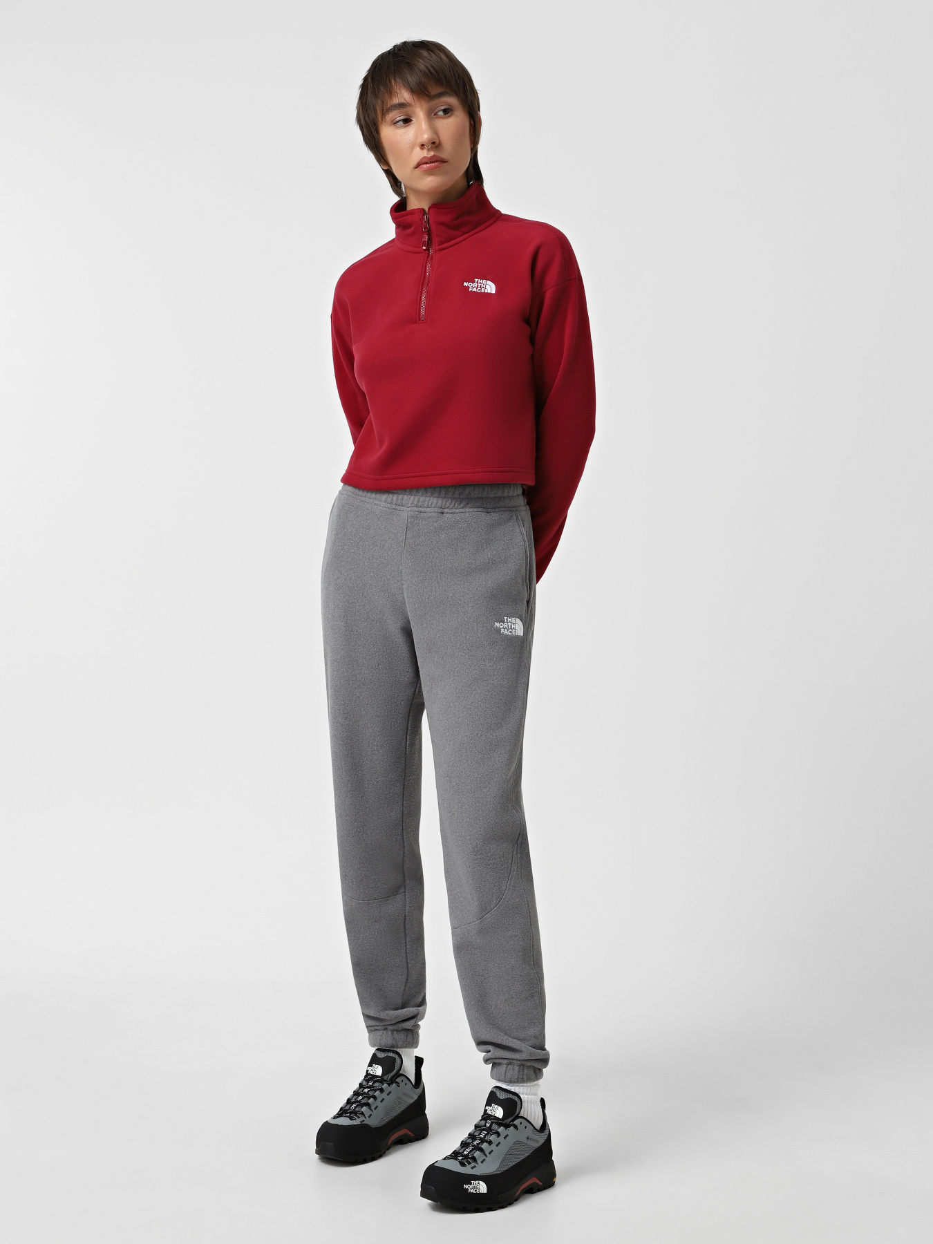 Кофта The North Face 100 Glacier Cropped 1/4 Zip Fleece модель NF0A855N1IX1 Кофта The North Face 100 Glacier Cropped 1/4 Zip Fleece модель NF0A855N1IX1 Фото