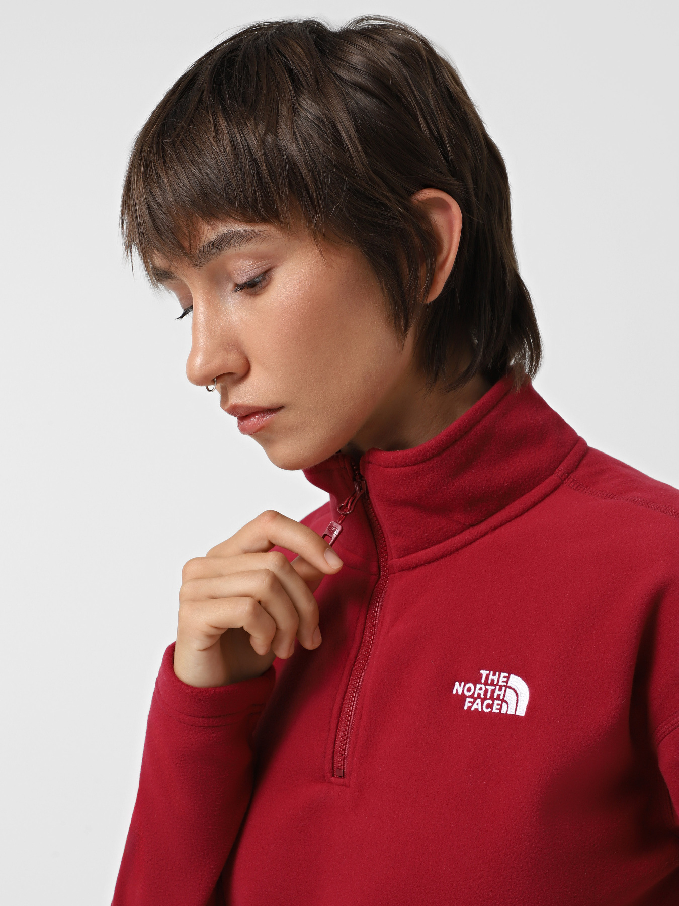 Кофта The North Face 100 Glacier Cropped 1/4 Zip Fleece модель NF0A855N1IX1 Кофта The North Face 100 Glacier Cropped 1/4 Zip Fleece модель NF0A855N1IX1 Фото