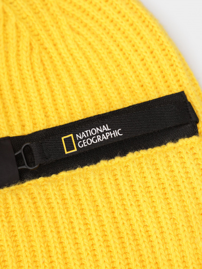 Шапка National Geographic Iconic Beanie Unisex модель U121-09-701_жовтий — фото 3 - INTERTOP