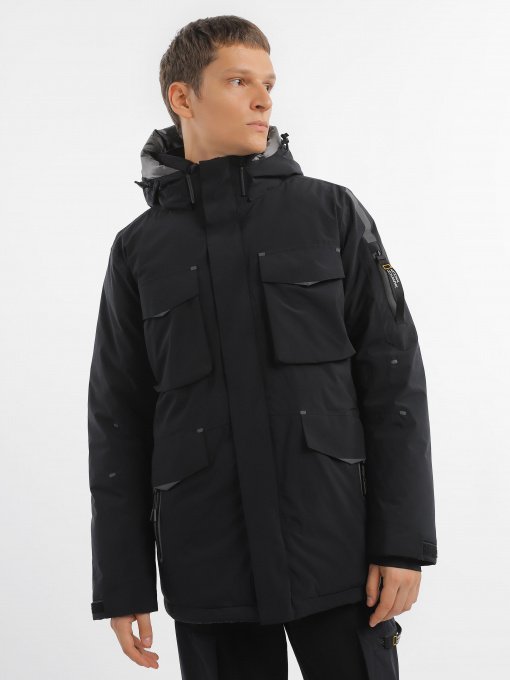 Куртки и дубленки National Geographic Iconic Explorer Hooded модель M121-01-530_чорний Фото