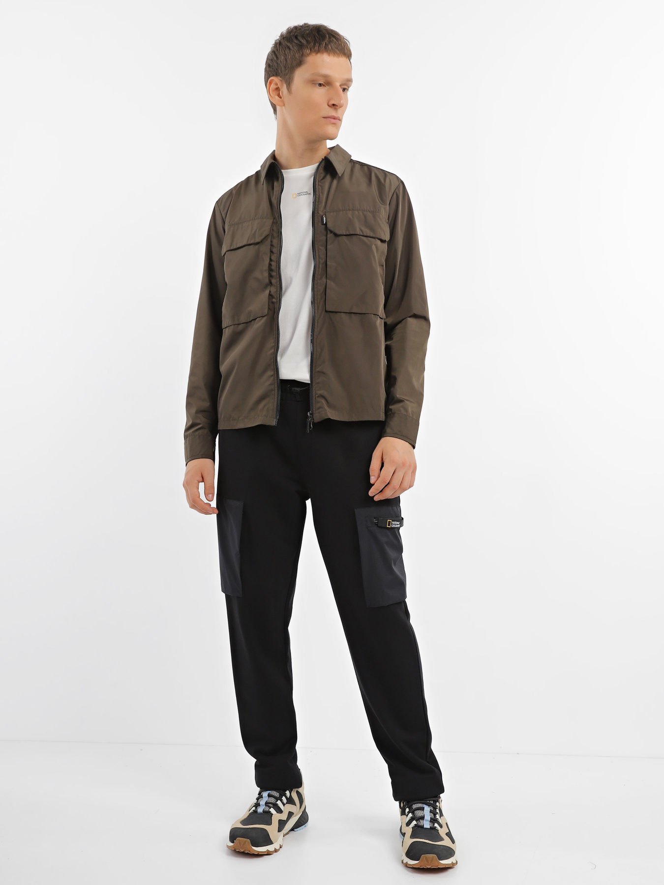 Демисезонная куртка National Geographic City Adventurer Zipped модель M121-01-532_хакі Фото