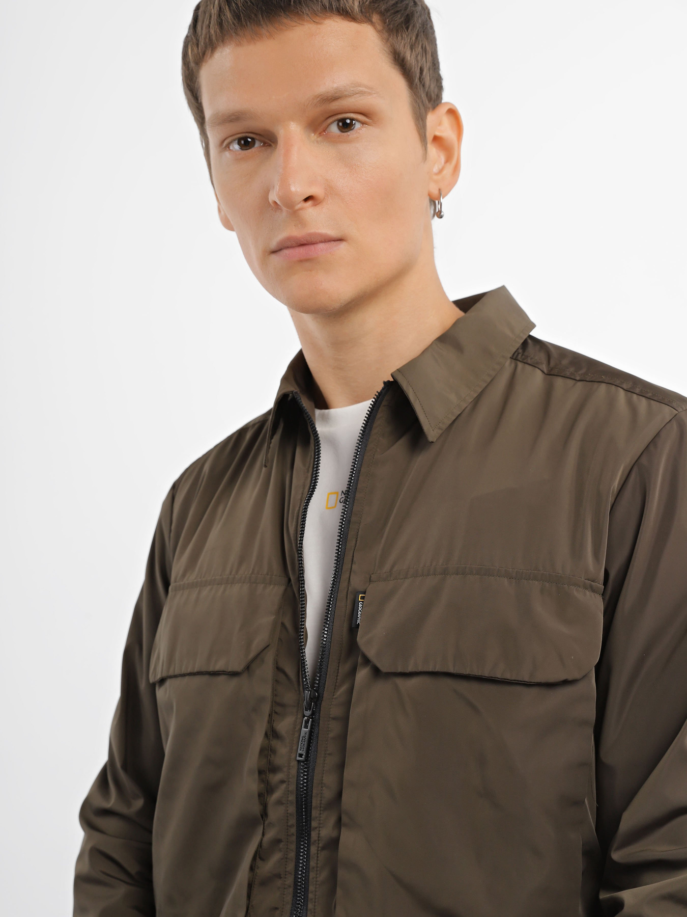 Демісезонна куртка National Geographic City Adventurer Zipped модель M121-01-532_хакі Фото