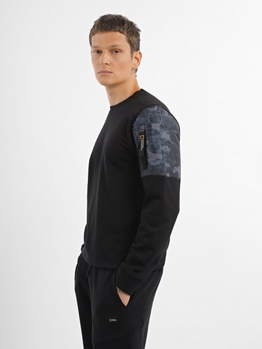 Свитшот National Geographic Advanced Foundation Crew Neck модель M121-02-555_чорний Фото