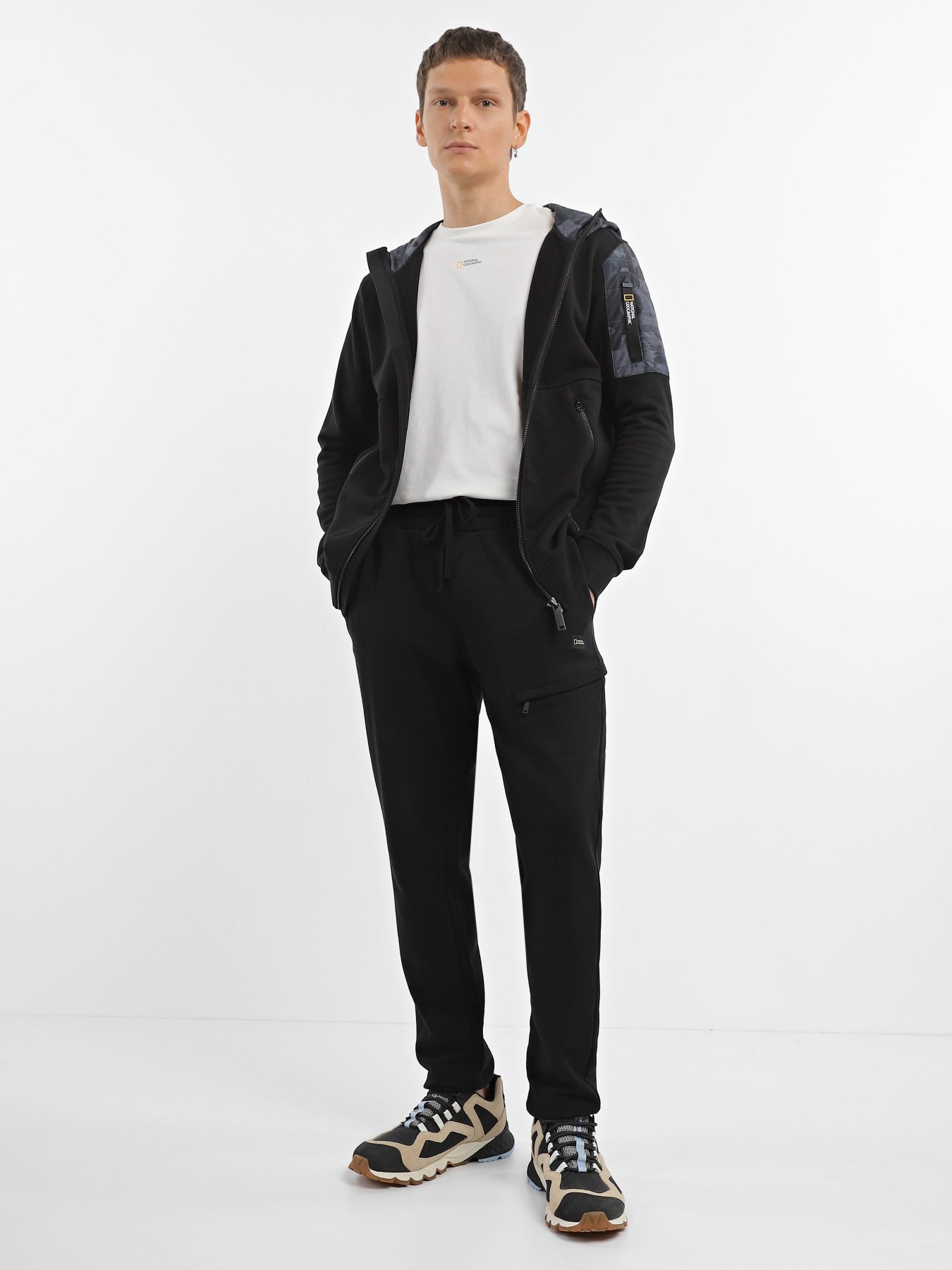 Кофта National Geographic Advanced Foundation Zipped модель M121-02-556_чорний комб. Фото