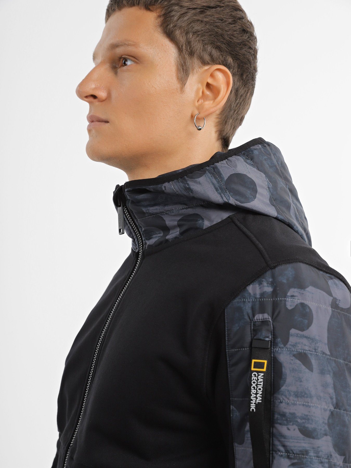 Кофта National Geographic Advanced Foundation Zipped модель M121-02-556_чорний комб. Фото