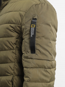 Демисезонная куртка National Geographic No Goose Puffer модель M221-01-121_оливковий Фото