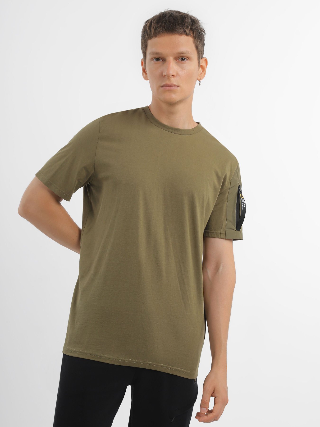 Футболка National Geographic Logo Arm модель M221-03-406_оливковий Фото