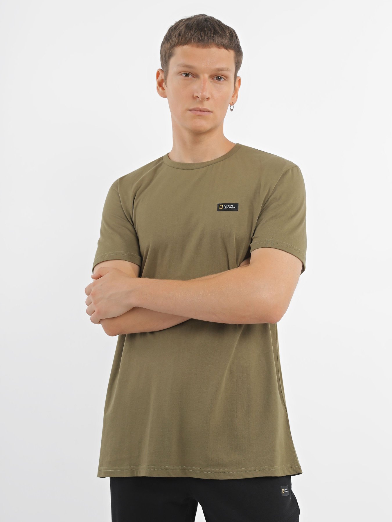 Футболка National Geographic Mini Logo модель M221-03-418_оливковий Фото