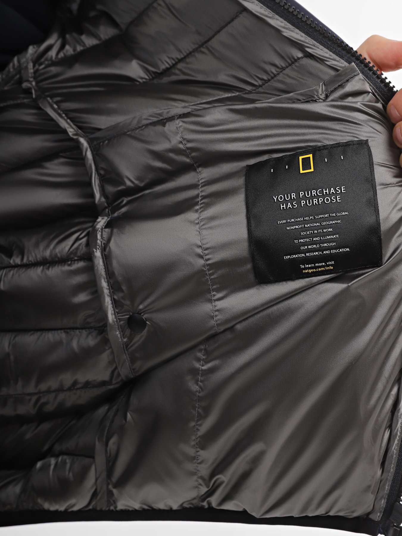 Демисезонная куртка National Geographic No Goose Hood модель M999-01-102_синій Фото