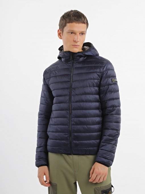 Демисезонная куртка National Geographic No Goose Hood модель M999-01-102_синій Фото