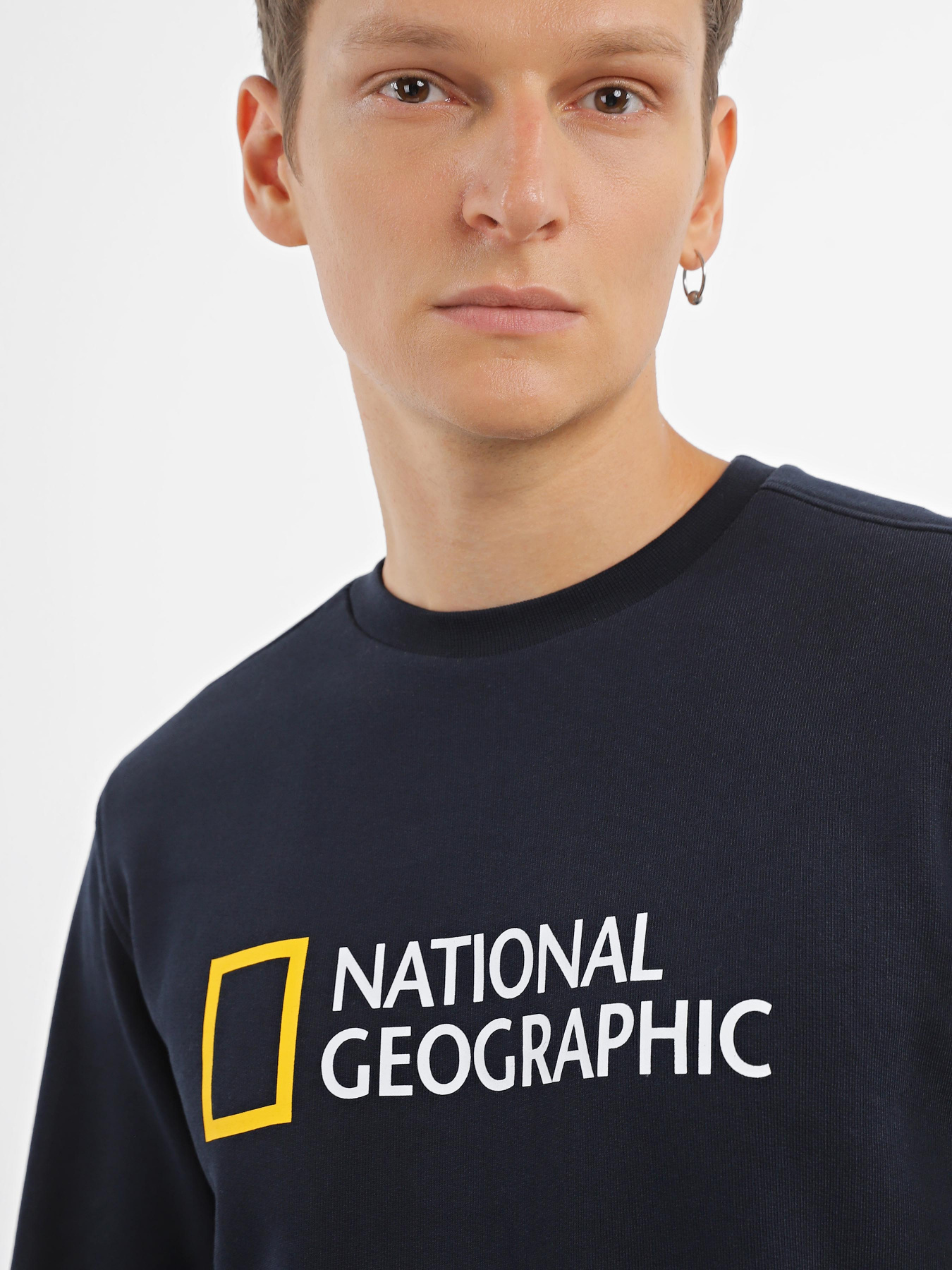 Світшот National Geographic Foundation Big Logo Crew модель M999-02-814_синій Світшот National Geographic Foundation Big Logo Crew модель M999-02-814_синій Фото