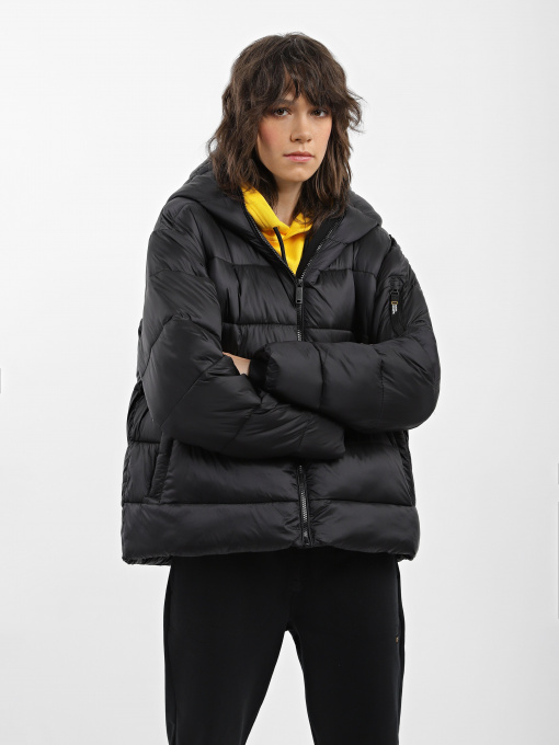 Демісезонна куртка National Geographic Re-Developed Cropped модель W121-01-606_чорний Фото