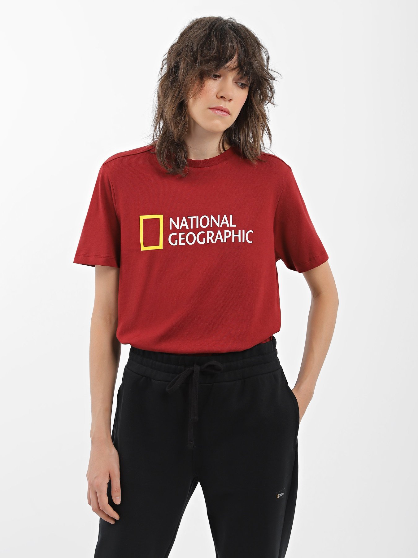 Футболка National Geographic Foundation Big Logo модель W999-03-921_бордовий комб. Фото