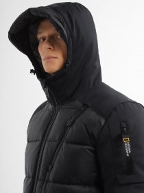 Пуховик National Geographic Re-Developed Hood Puffer модель M121-01-500_чорний Фото