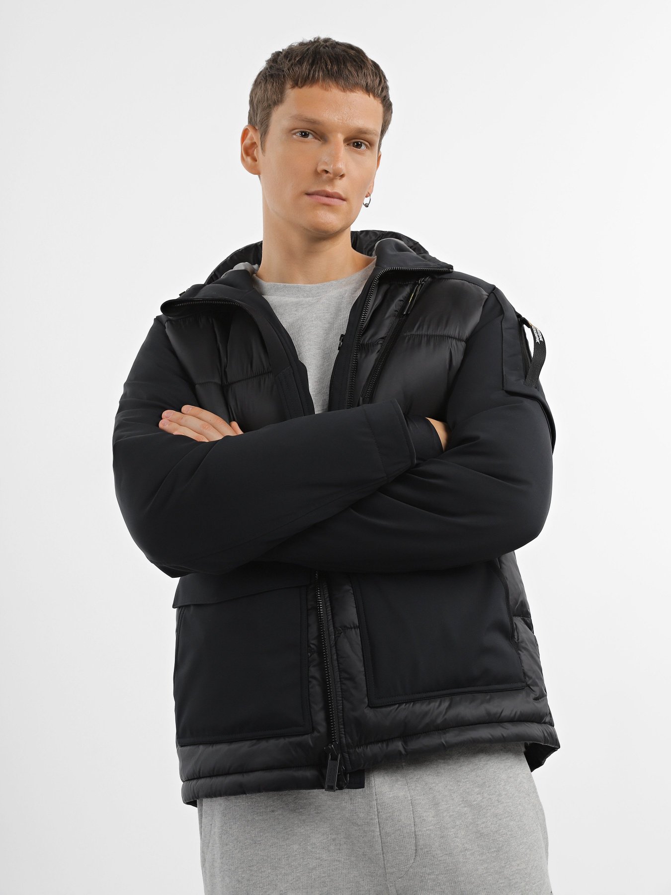 Пуховик National Geographic Re-Developed Hood Puffer модель M121-01-500_чорний Пуховик National Geographic Re-Developed Hood Puffer модель M121-01-500_чорний Фото