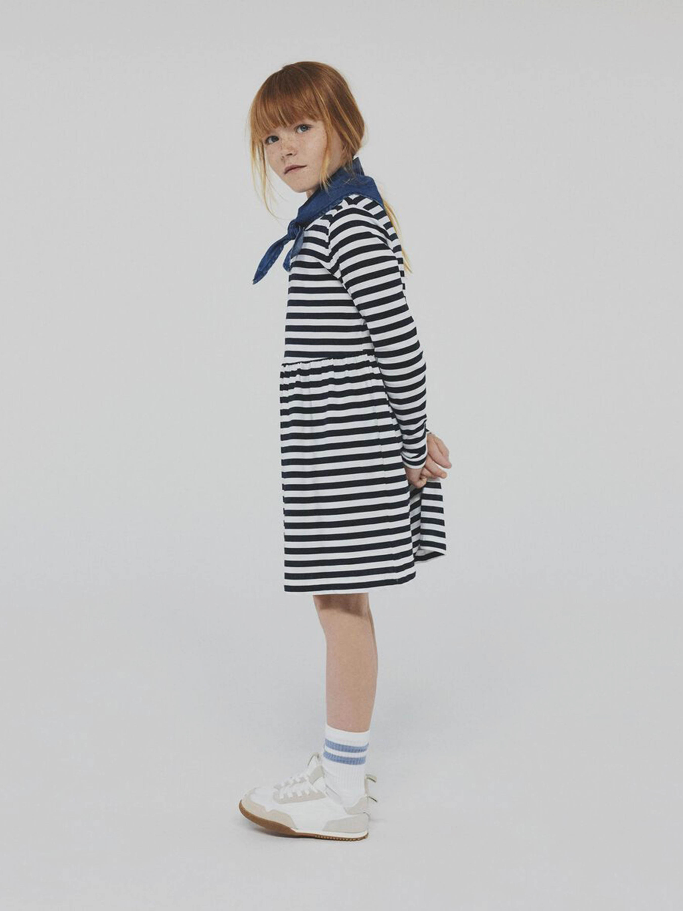 Платье мини Name it модель 13232892_Bright White STRIPES IN DA Фото