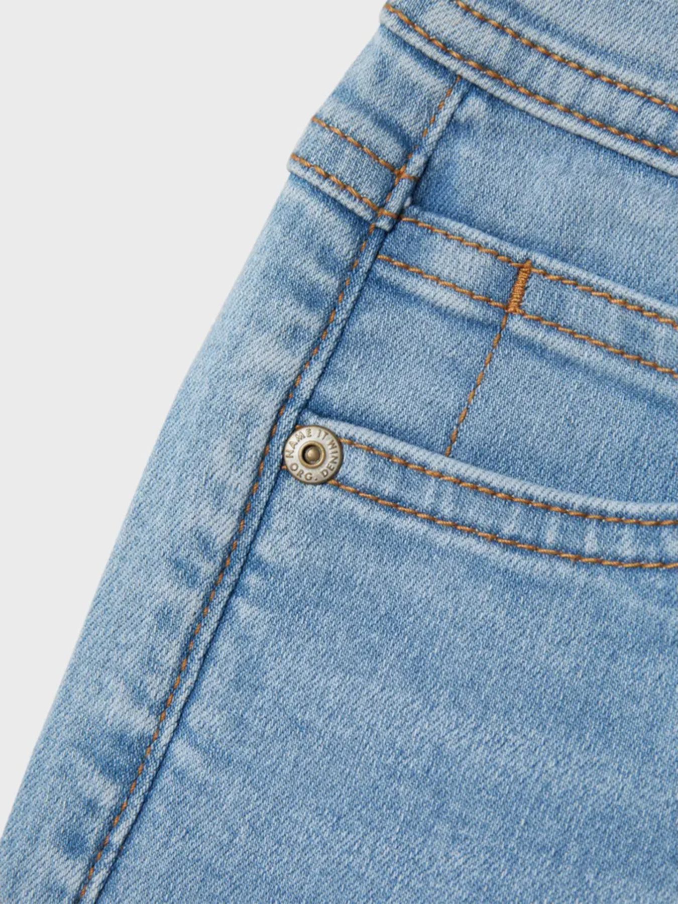 Прямые джинсы Name it модель 13238082_Light Blue Denim Фото