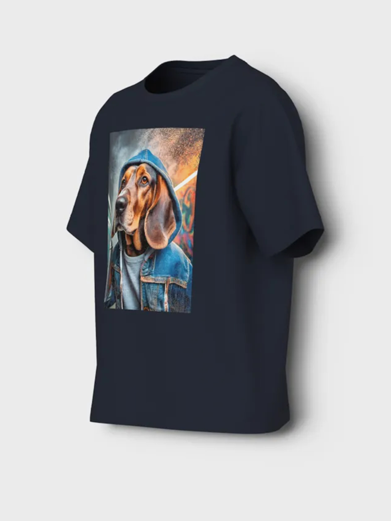 Футболка Name it модель 13239070_Dark Sapphire Graffiti dog Фото